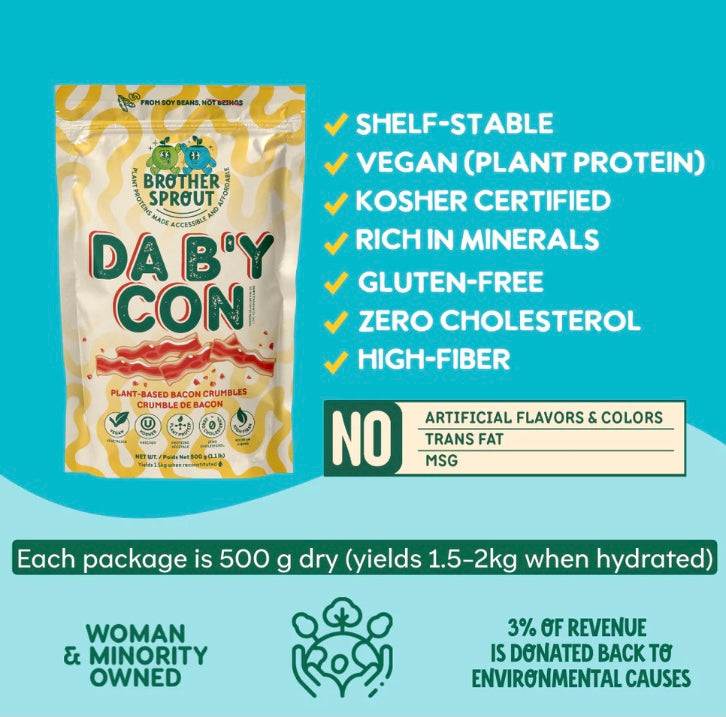 Brother Sprout Da B'ycon Plant Based Bacon Crumbles 500g