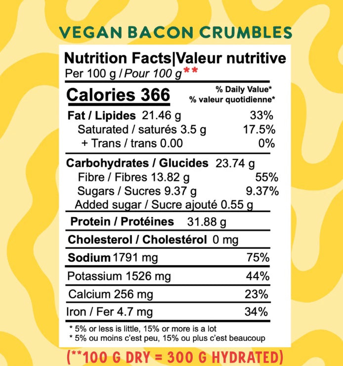 Brother Sprout Da B'ycon Plant Based Bacon Crumbles 500g