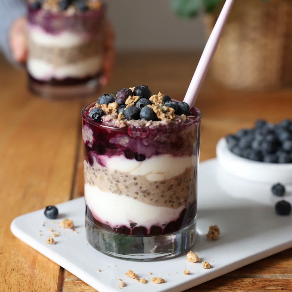 A Product of Canada- Prana Blueberry Muffin Organic Overnight Chia Oats with 12g Protein, 260g