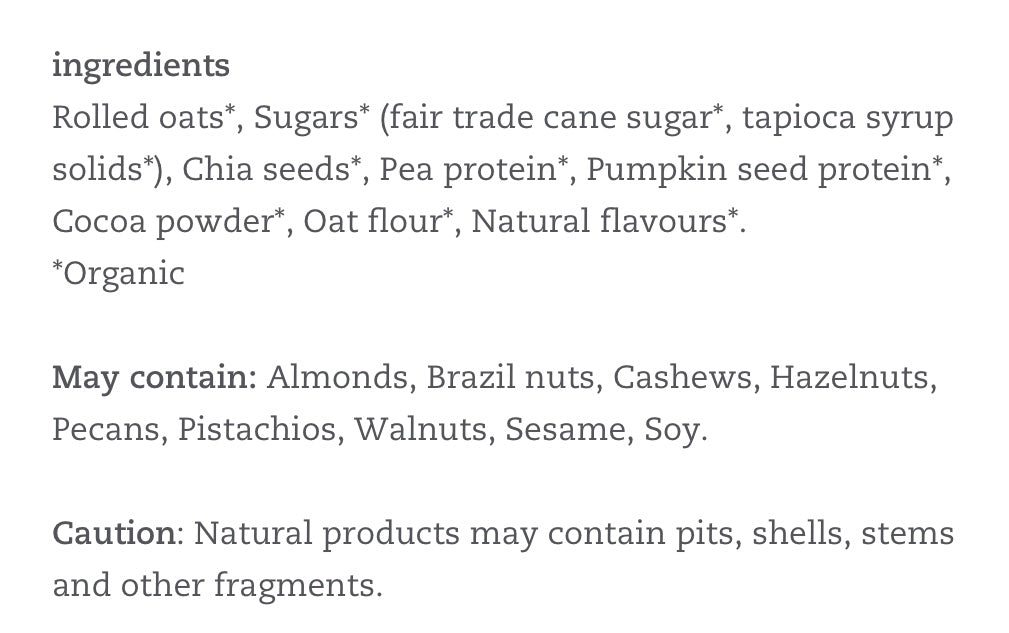 A Product of Canada- Prana Chocolatey Swirl Organic Overnight Chia with 12g Protein, 260g