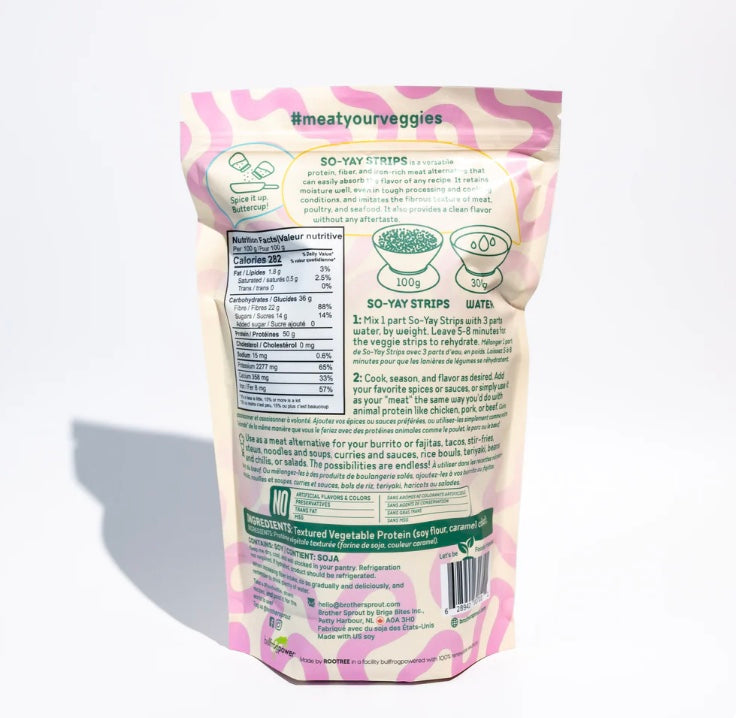 π¨π¦ Brother Sprout So-Yay Strips, Plant Based Soy Strips, 500g
