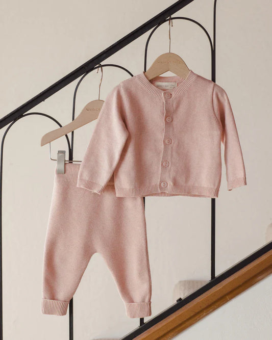 Knit Pant | Heathered Rose | Quincy Mae