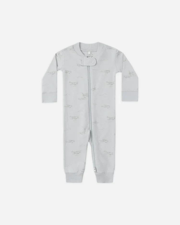 Zip Longsleeve Sleeper | Airplane | Quincy Mae