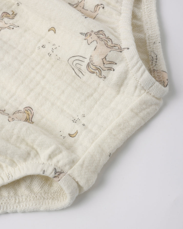 Quincy Mae Bella Dress — Organic Cotton, Balloon Sleeves