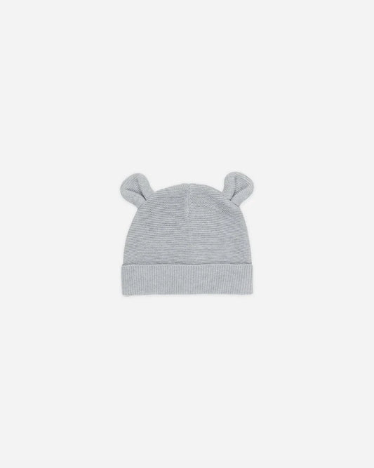 Baby Bear Beanie | Heathered Dusty Blue | Quincy Mae
