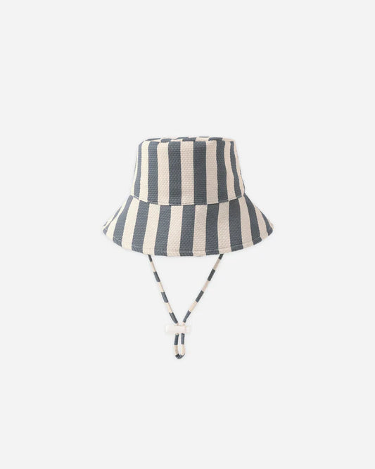 Bucket Hat | Retro Stripe Ocean | Quincy Mae