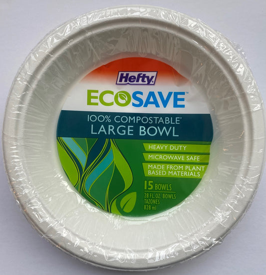 Plant Based Compostable 22cm 828ml bowl