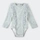 Long-Sleeve One-Piece Swimsuit | Vintage Flowers Print on Powder Blue | Petit Lem