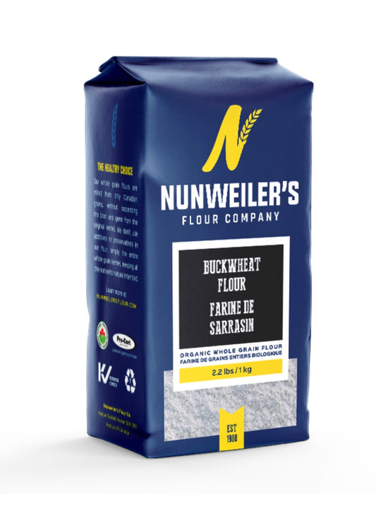 A Product of Canada- Nunweiler's Certified Organic Whole Grain Buckwheat Flour, 1kg