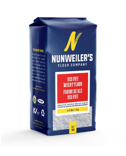 A Product of Canada- Nunweiler's Certified Organic Red Fife Whole Grain Flour, 1kg