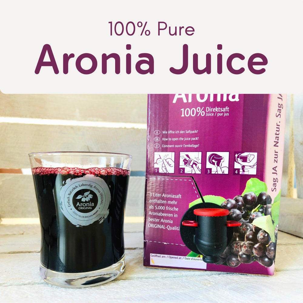 Organic Aronia Berry Juice 101.4 fl oz (3 Litre) Box | Not from Concentrate