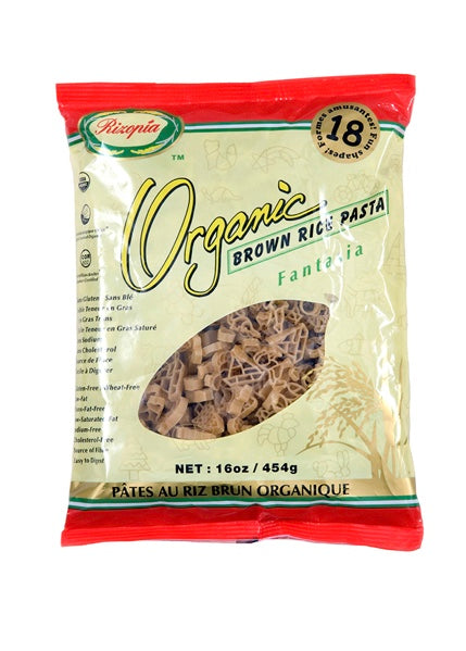 A Product of Canada- Rizopia Certified Organic Gluten Free Brown Rice Fantasia Pasta, 454g
