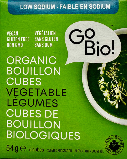 🇨🇦 GoBio Organic Vegan Low Salt Vegetable Bouillon Cubes 54g