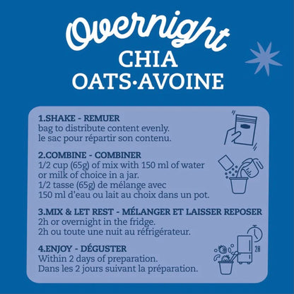 🇨🇦 Prana Blueberry Muffin Organic Overnight Chia Oats with 12g Protein, 260g