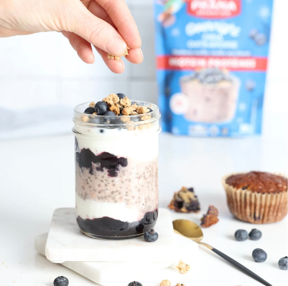 A Product of Canada- Prana Blueberry Muffin Organic Overnight Chia Oats with 12g Protein, 260g