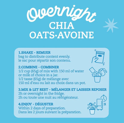 🇨🇦 Prana Chocolatey Swirl Organic Overnight Chia with 12g Protein, 260g