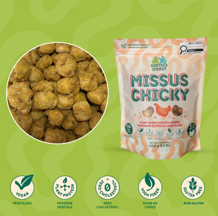 🇨🇦 Brother Sprout Missus Chicky Plant Based Chik'n Chunks, 500 g
