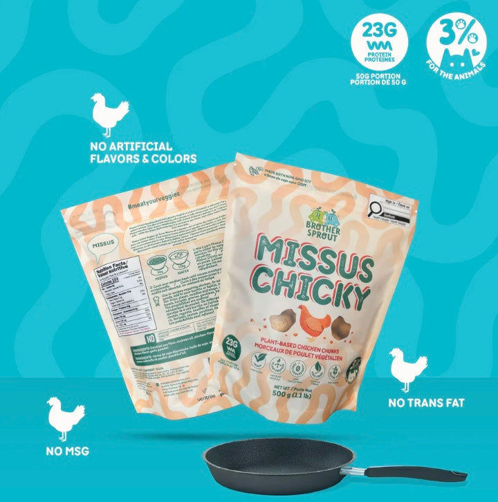 🇨🇦 Brother Sprout Missus Chicky Plant Based Chik'n Chunks, 500 g