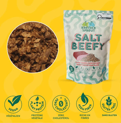 🇨🇦 Salt Beefy Plant Based Chopped Beef, 500g, Best Before Oct 26/26