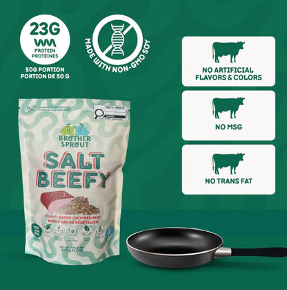 🇨🇦 Salt Beefy Plant Based Chopped Beef, 500g, Best Before Oct 26/26