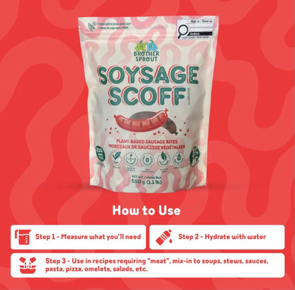 Brother Sprout Soysage Scoff, 500g, Best Before Oct 30/26