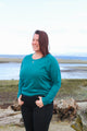 CLASSIC - Womens TENCEL™ Lyocell Crop Sweater Peacock