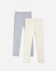 Ribbed Legging Set | Natural & Periwinkle | Rylee & Cru