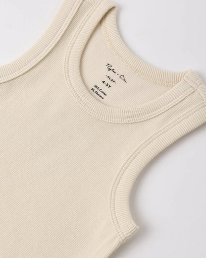 Ribbed Tank Set | Shell, Heathered  Blush | Rylee & Cru
