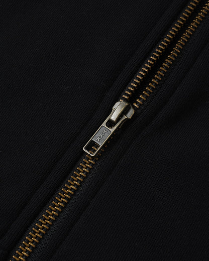 Zip Raglan Hoodie | Black | Rylee & Cru