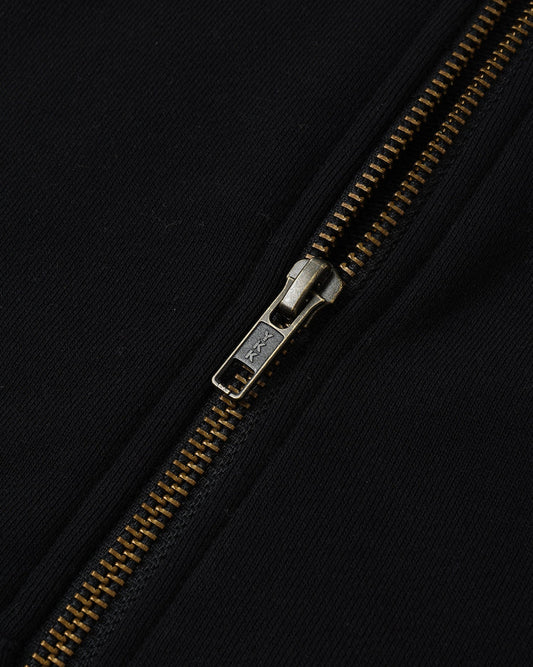 Zip Raglan Hoodie | Black | Rylee & Cru