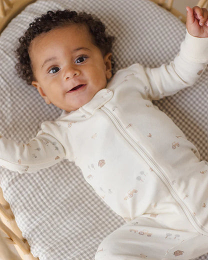Zip Longsleeve Sleeper | Farm | Quincy Mae
