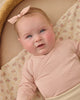 Side Snap Bodysuit | Melon Micro Stripe | Quincy Mae