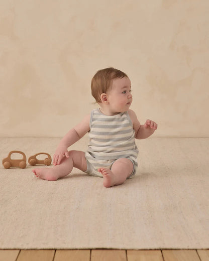 Terry Tank + Short Set | Sky Stripe | Quincy Mae