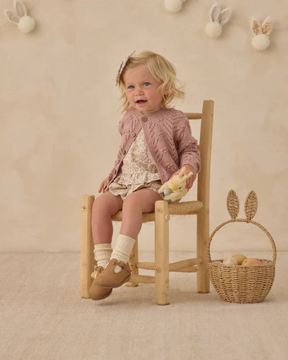 Knit Cardigan | Mauve | Quincy Mae