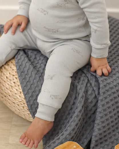 Jersey Pajama Set | Airplane | Quincy Mae