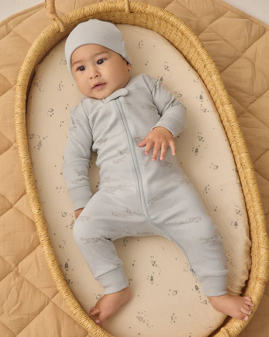 Zip Longsleeve Sleeper | Airplane | Quincy Mae