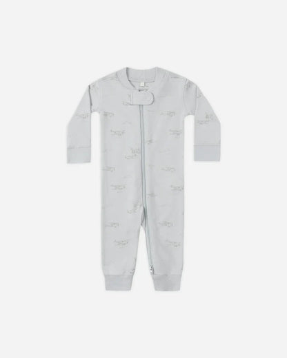 Zip Longsleeve Sleeper | Airplane | Quincy Mae