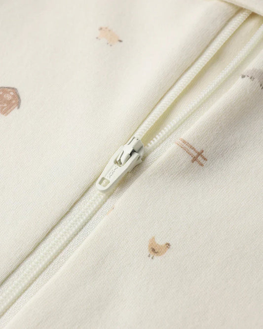 Zip Longsleeve Sleeper | Farm | Quincy Mae
