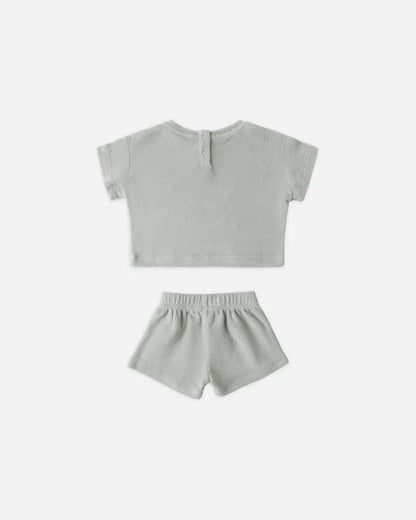 Terry Tee + Short Set | Sage | Quincy Mae