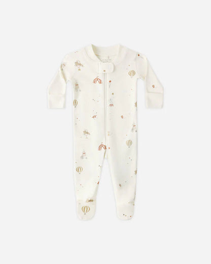 Zip Longsleeve Sleeper Footie | Carnival | Quincy Mae