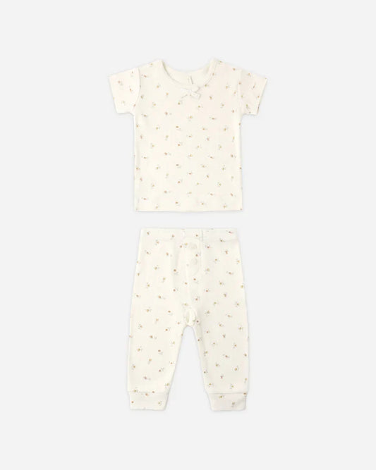 Pointelle Tee + Legging | Petit Fleur | Quincy Mae