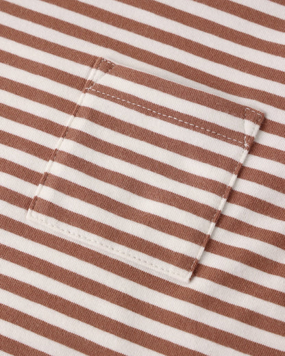 Boxy Pocket Tee + Short Set| Poppy Stripe | Quincy Mae