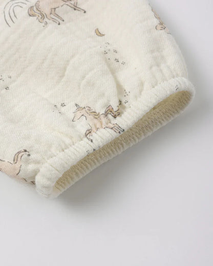Quincy Mae Bella Dress — Organic Cotton, Balloon Sleeves