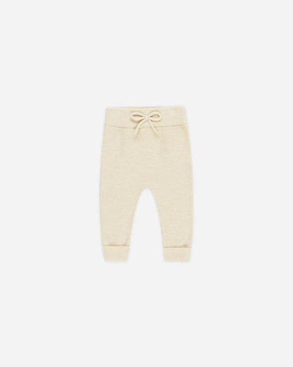 Knit Pant | Heathered Natural | Quincy Mae