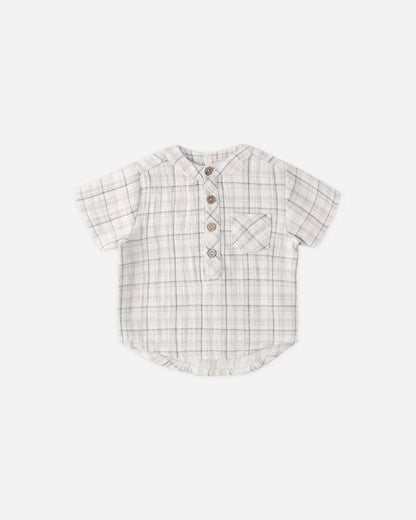 Jaxson Shirt | Blue Plaid | Quincy Mae