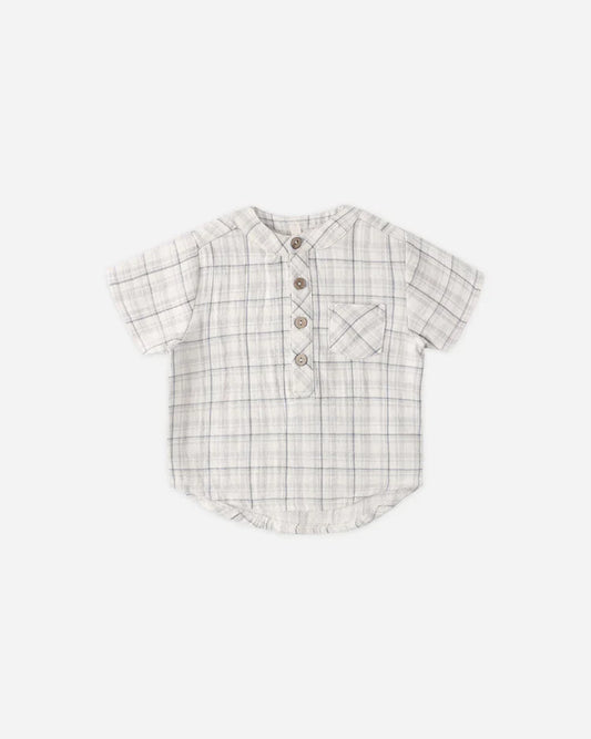 Jaxson Shirt | Blue Plaid | Quincy Mae