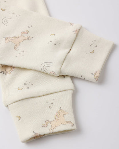 Quincy Mae Organic Cotton Pajama Set — Unicorns