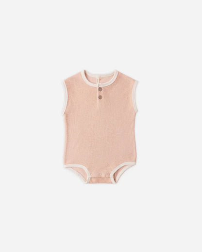Terry Cloth Romper | Melon | Quincy Mae