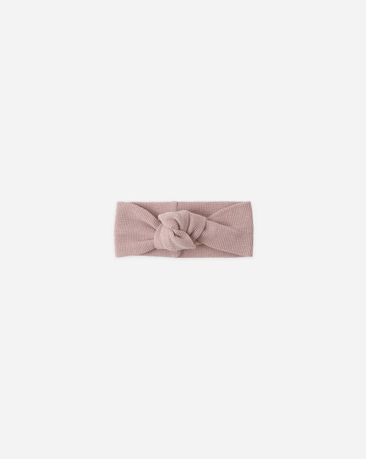 Waffle Knotted Headband | Mauve | Quincy Mae