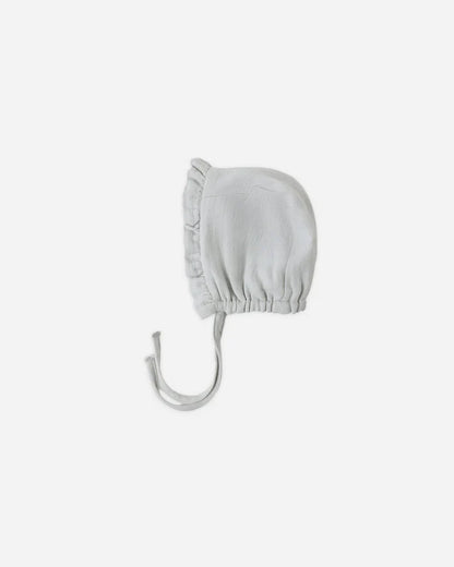 Woven Ruffle Bonnet | Sky | Quincy Mae